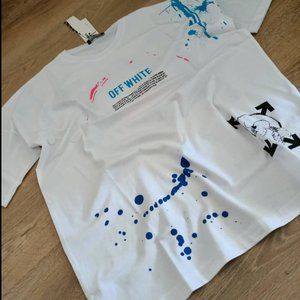 Off-White Logo Print White Basic T-Shirt